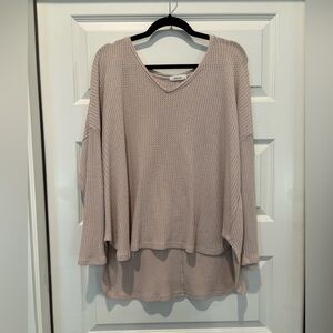 Mod Ref Textured Knit V Neck Sweater